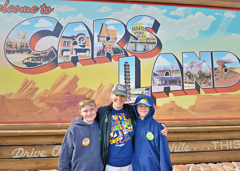 Tips for Going to Disneyland with Teens and Tweens - Cars Land sign