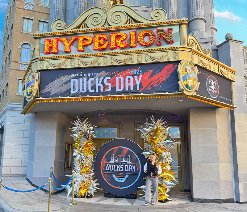 Anaheim Ducks Day at Disney California Adventure - Signage and decor