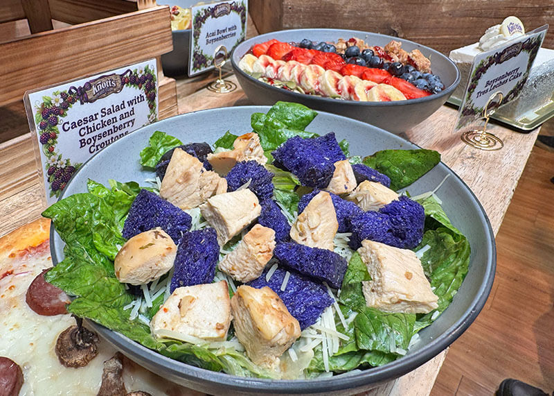 Your Sweet and Savory Guide to the Boysenberry Festival at Knott's Berry Farm - Caesar salad and acai