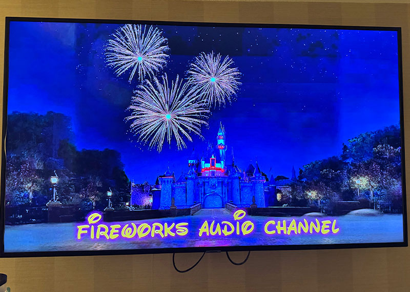 Disneyland Hotel TV Fireworks channel