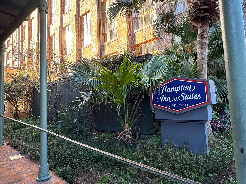 Cruises from New Orleans - Hampton Inn & Suites signage