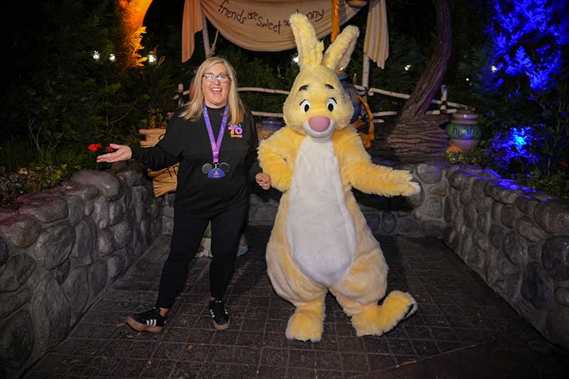 70 Years of Favorites Disneyland After Dark Event - Rabbit posing with guest