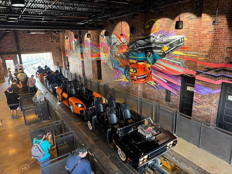 Fast & Furious: Hollywood Drift - all four ride vehicles