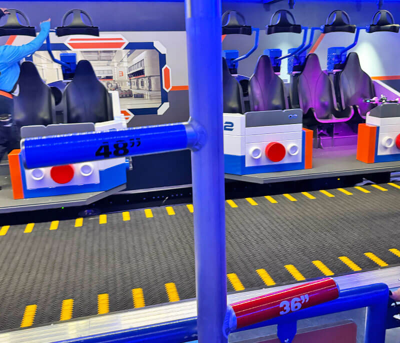 Your Guide to LEGOLAND California Height Requirements and Rider Swap Service - Galacticoaster ride vehicle and height measure