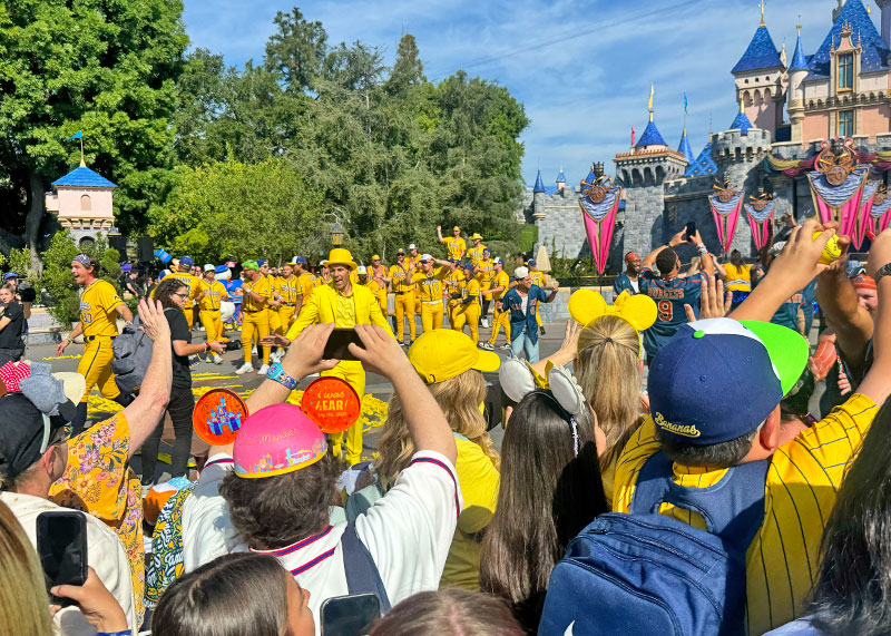 Peel the Magic: Savannah Bananas Day at Disneyland - Castle Crowds