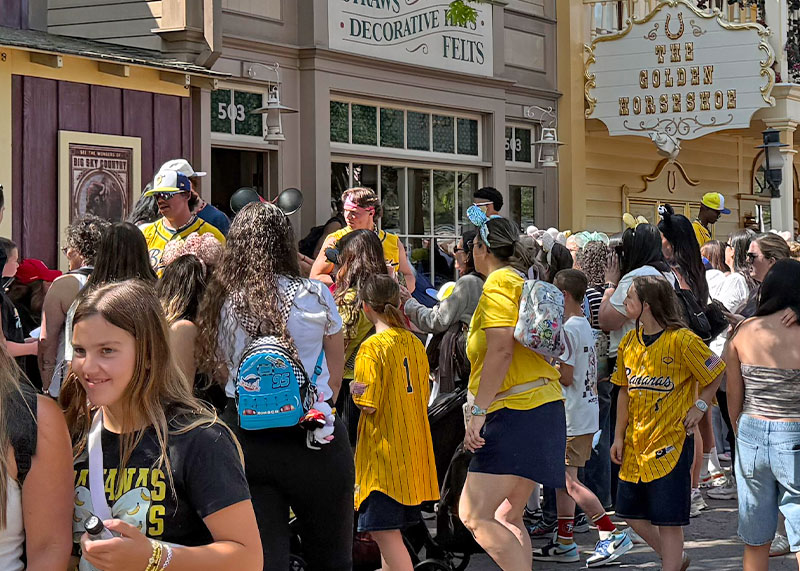 Peel the Magic: Savannah Bananas Day at Disneyland - Players in Frontierland