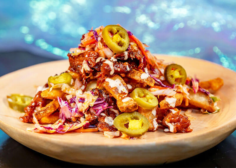 Jackfruit loaded fries at Pride Nite Disneyland