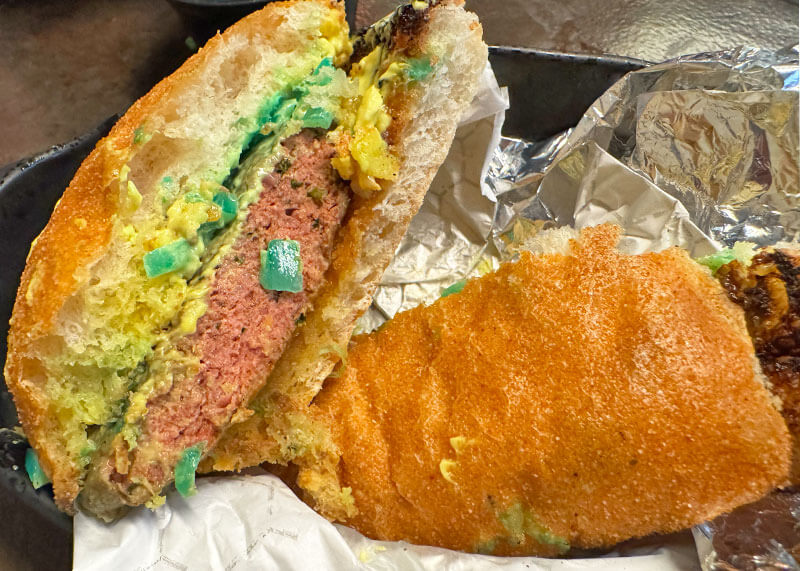 Galactic Guide to Star Wars: Galaxy's Edge Food and Drink - Bounty Bun with Spiced Beef and Pork at Disneyland Docking Bay 7