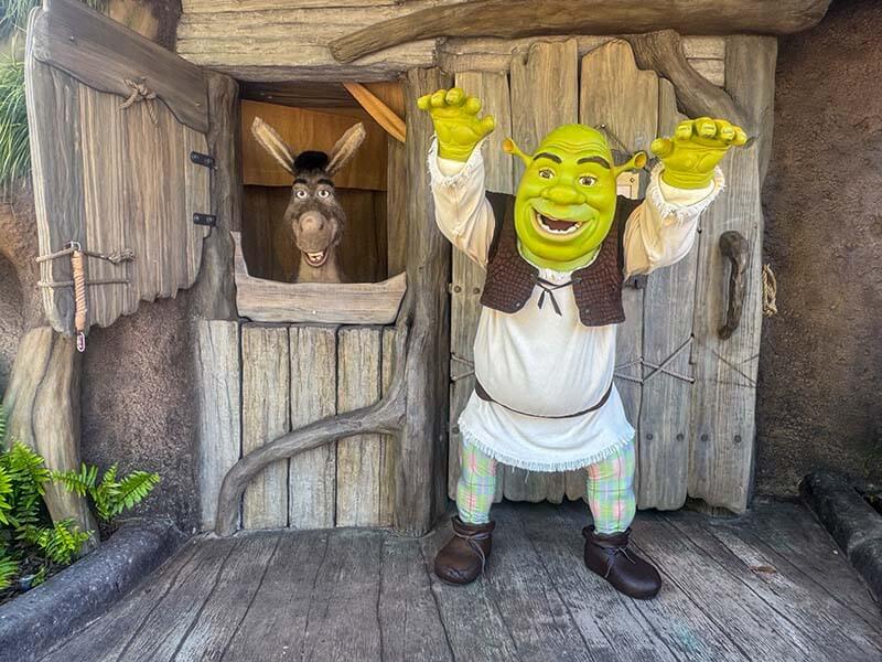 Characters Universal Orlando - Shrek and Donkey