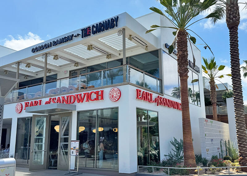 Exterior of Earl of Sandwich and The Carnaby at Downtown Disney