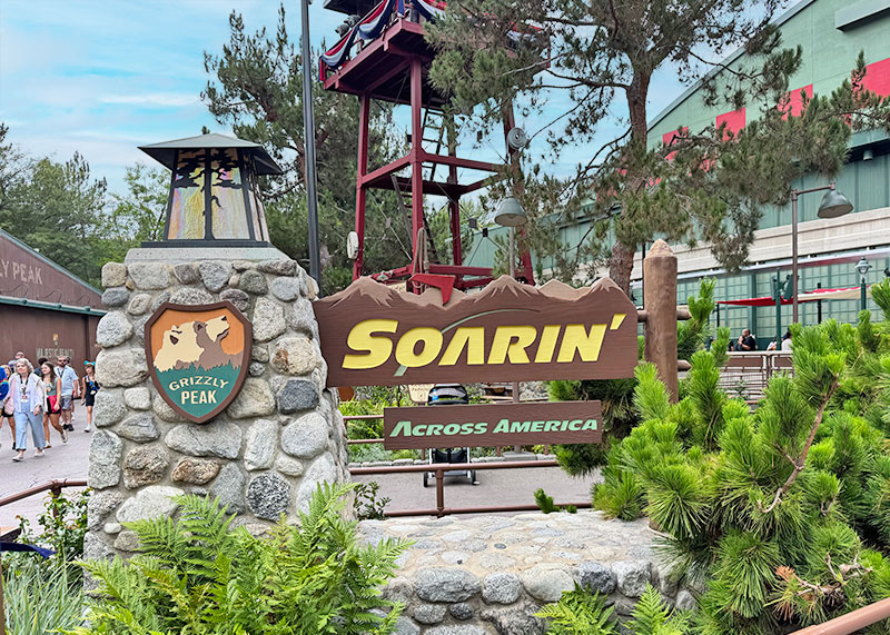 Soarin' Across America sign at Disney California Adventure