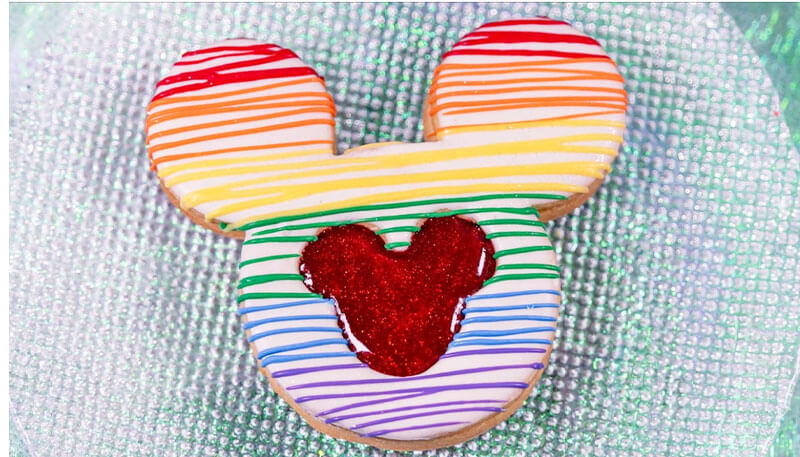 Pride Month Foods at Disneyland - Pride Linzer cookie at Plaza Inn
