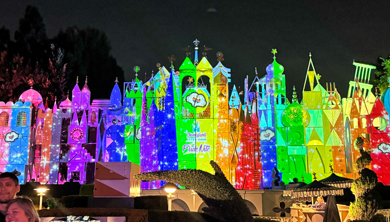 Disneyland Pride Nite Small World projections