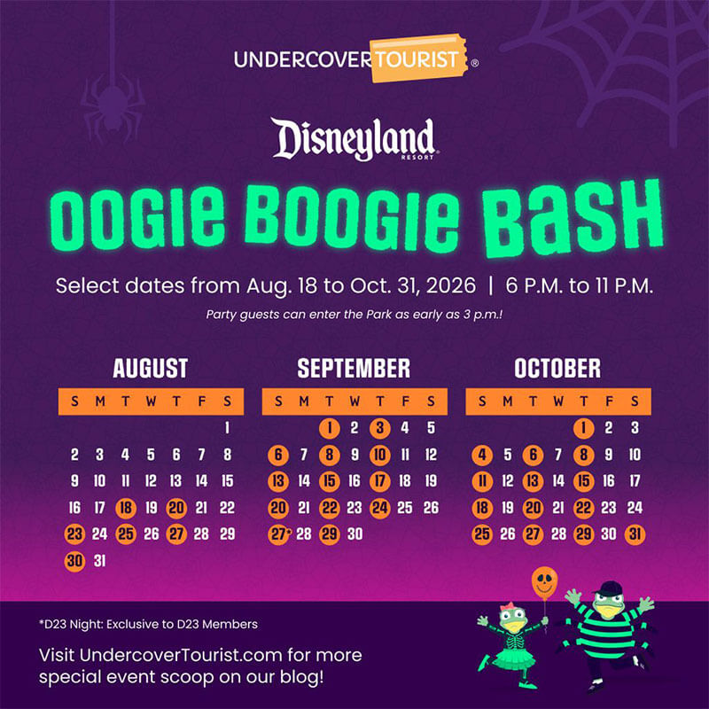 Oogie Boogie Bash 2026 Dates