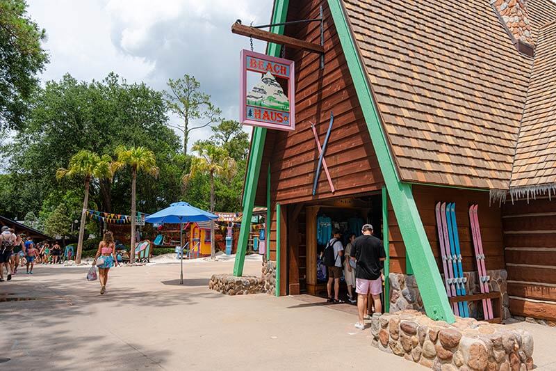 Beach Haus merchandise location at Blizzard Beach
