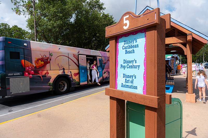 Blizzard Beach Bus Transportation signage
