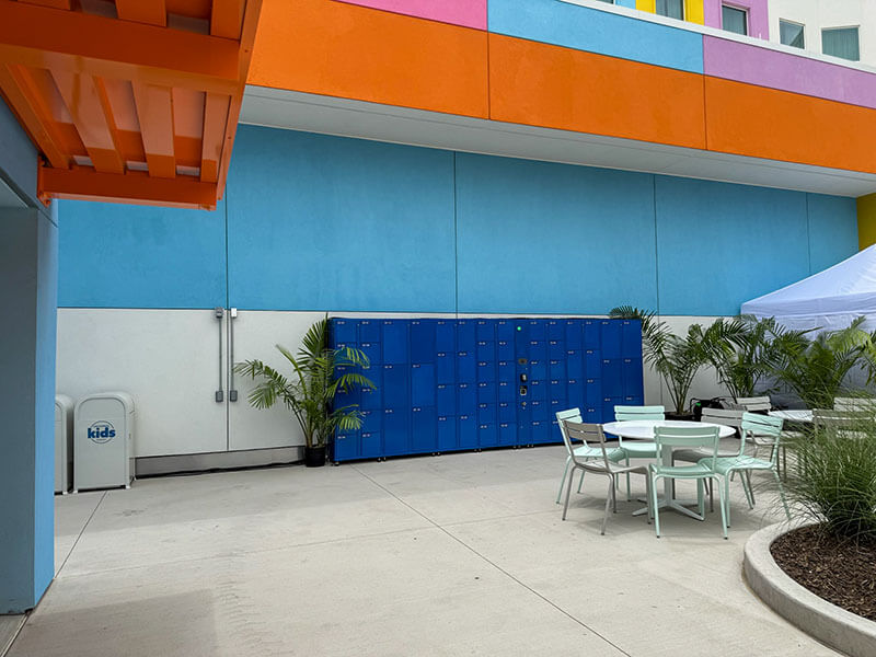 Lockers at Universal Kids Resort