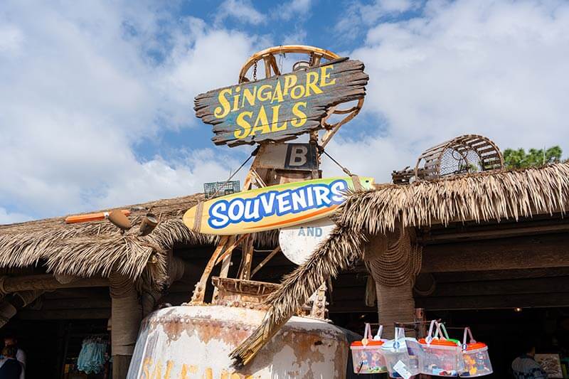 Singapore sals merchandise shop at Typhoon Lagoon.