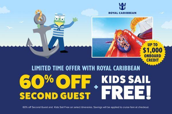 Royal Caribbean - 60% Off Second Guest + Kids Sail Free on Select Itineraries