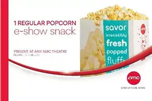 AMC: 1 Regular Popcorn Ticket